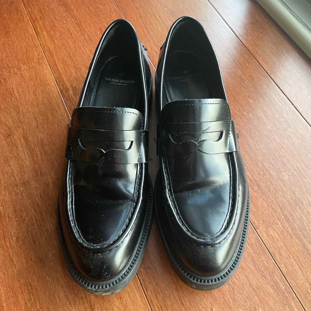 vagabond black alex loafers